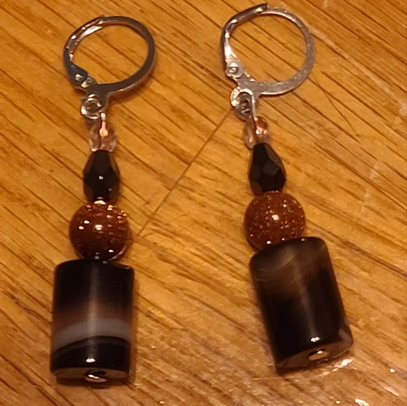 Handmade Earrings with Natural Stone - Picture 9 of 10